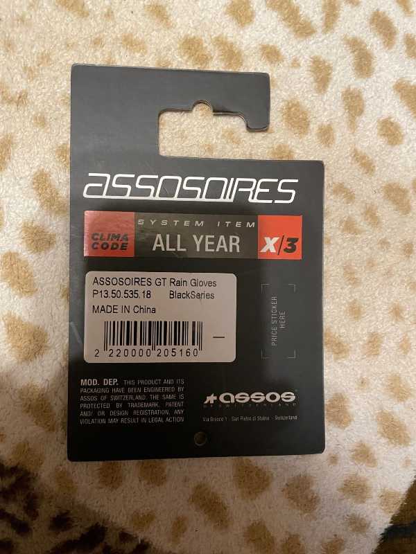 Перчатки ASSOS GT RAIN GLOVES