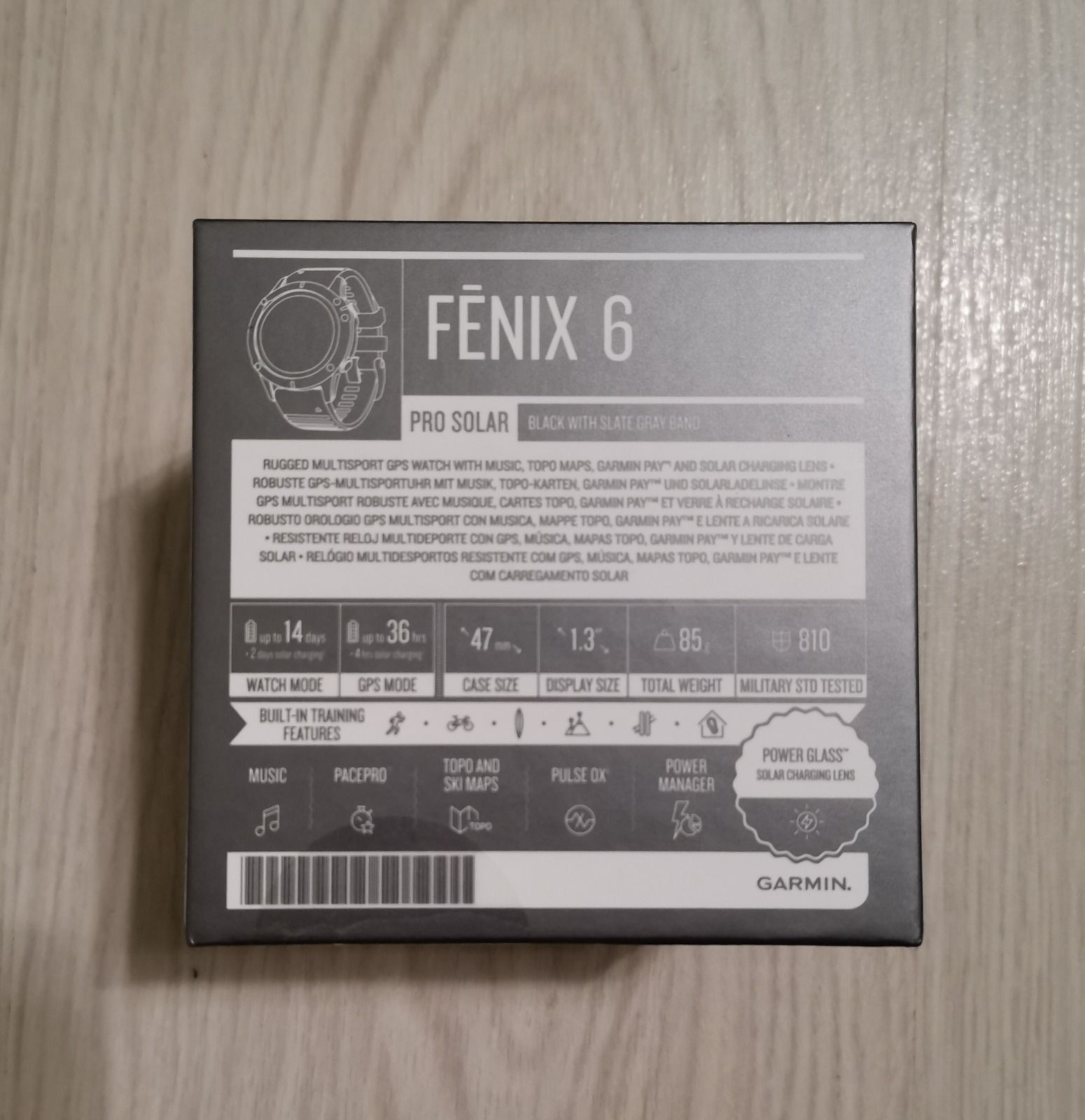 Garmin fenix 6 pro solar