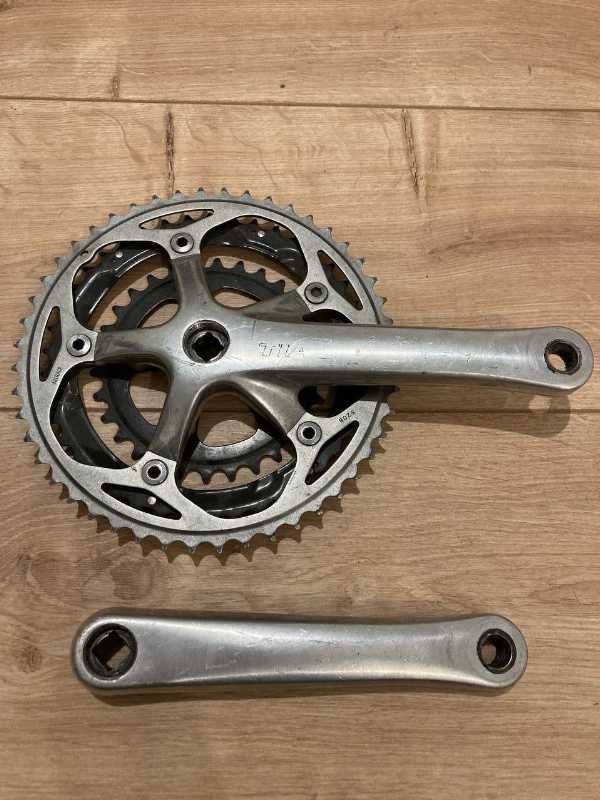 Новые переклюки Ultegra, Б/у переклюк tiagra, шатуны, педали, цепь