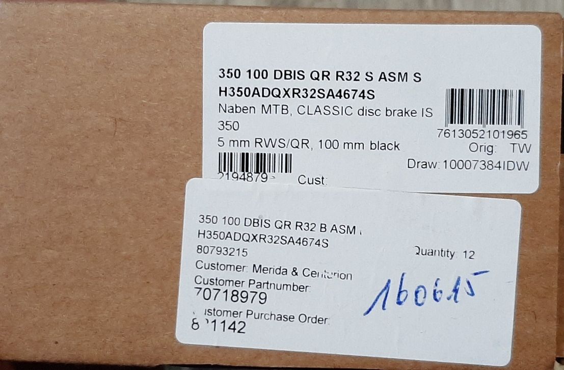 Втулка передняя DT SWISS 350 5x100 32отв новая
