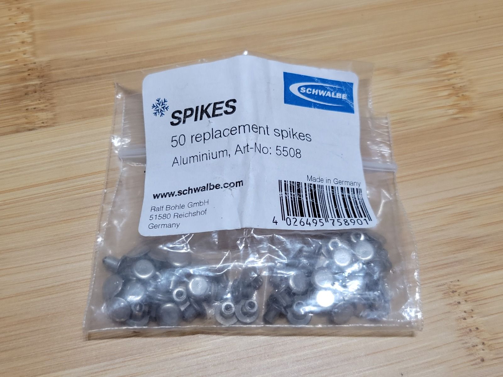 Алюминиевые шипы Schwalbe (50 штук) артикул 5508