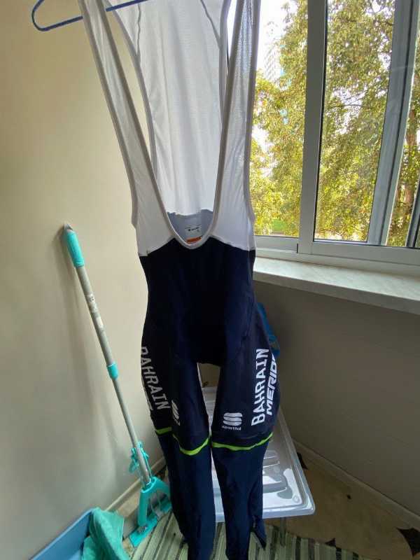 Bahrain Sportful Alpha Bib зимние велошорты