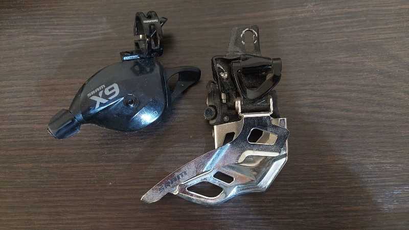 Переключатель и манетка передние Sram X9 2sp direct mount 36/38T.