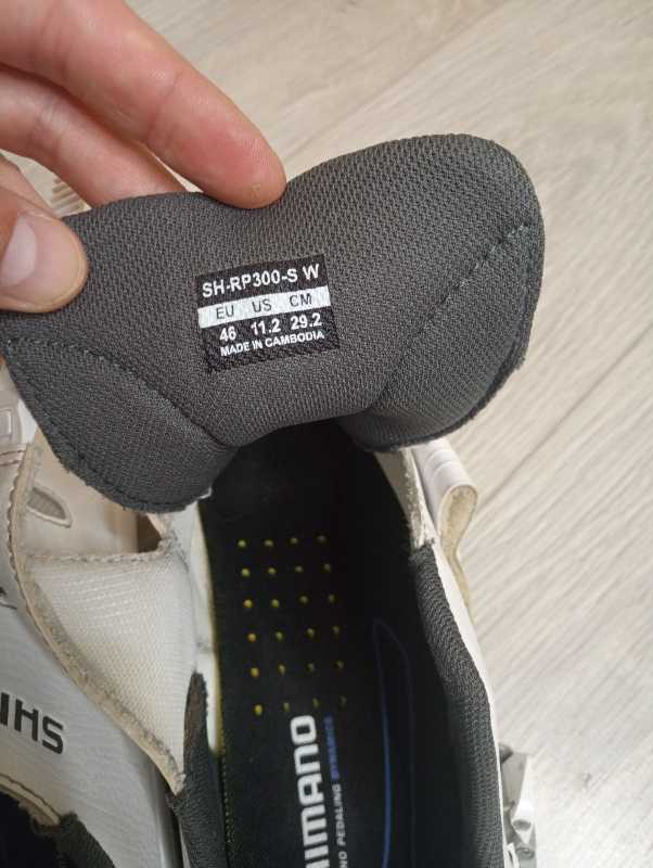 Велотуфли Shimano, размер 46 (на ногу 280-287мм), под оба типа шипов.