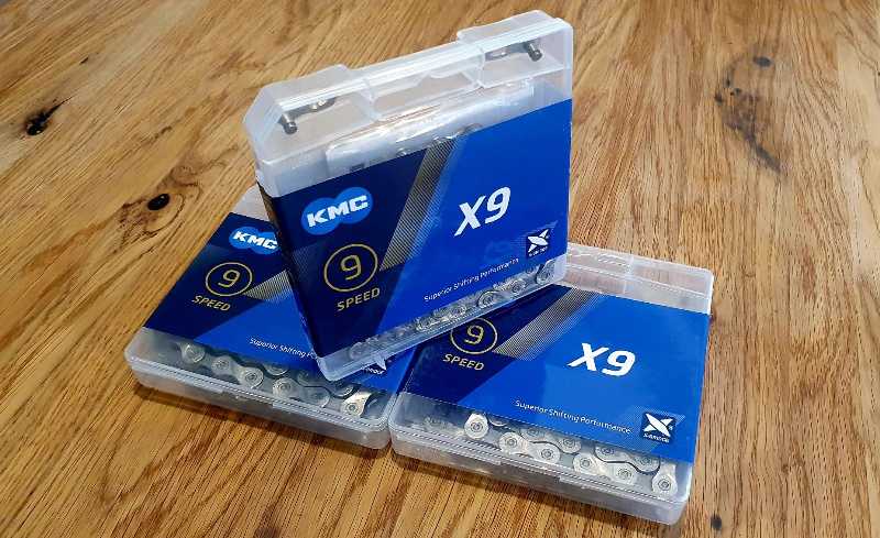 НОВЫЕ 9 ск. цепи KMC X9 с замком 116 звеньев