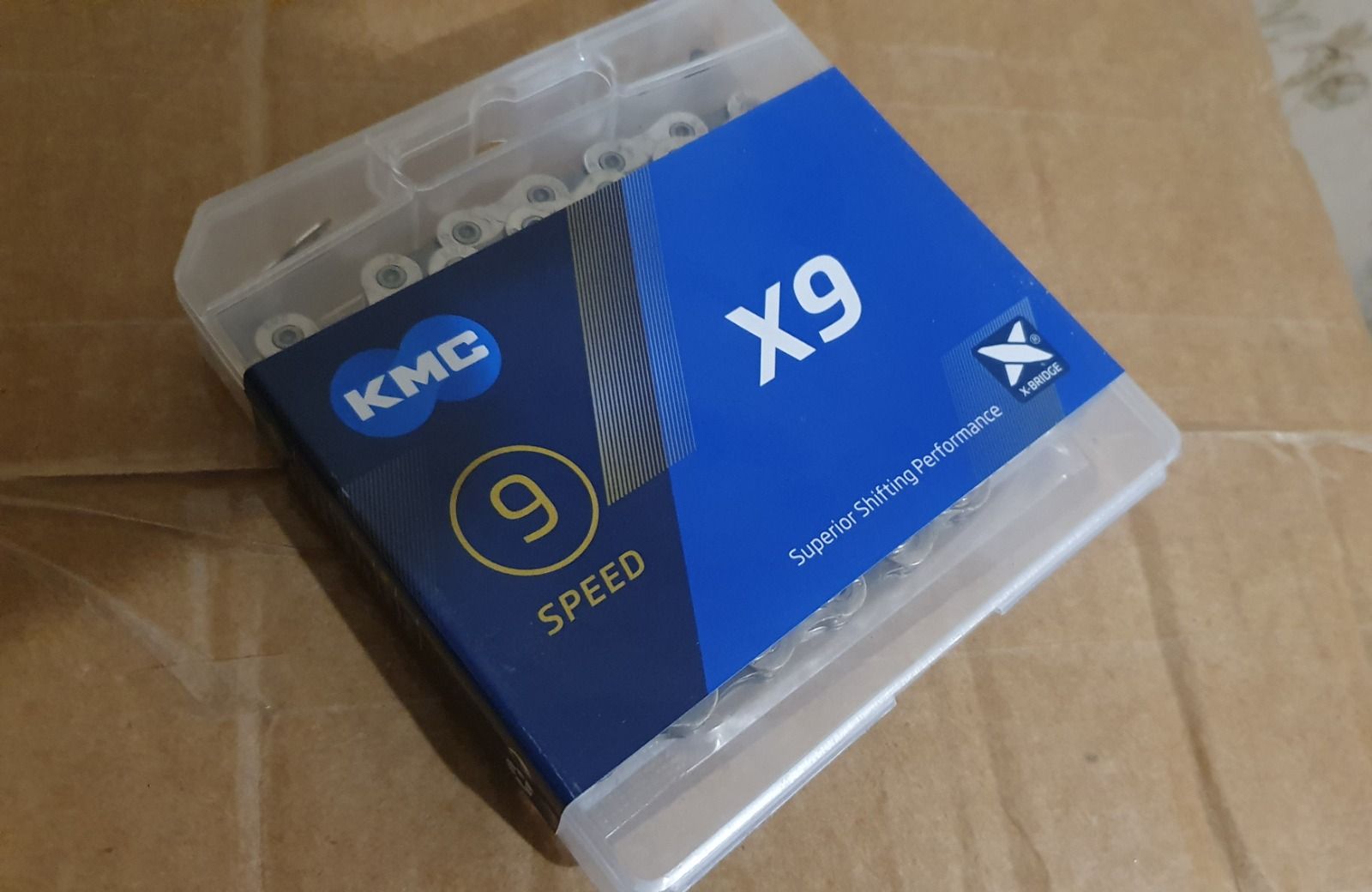 НОВЫЕ 9 ск. цепи KMC X9 с замком 116 звеньев