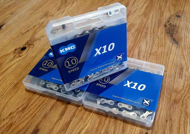 НОВАЯ 10ск. цепь KMC X10 с замком 116 звеньев