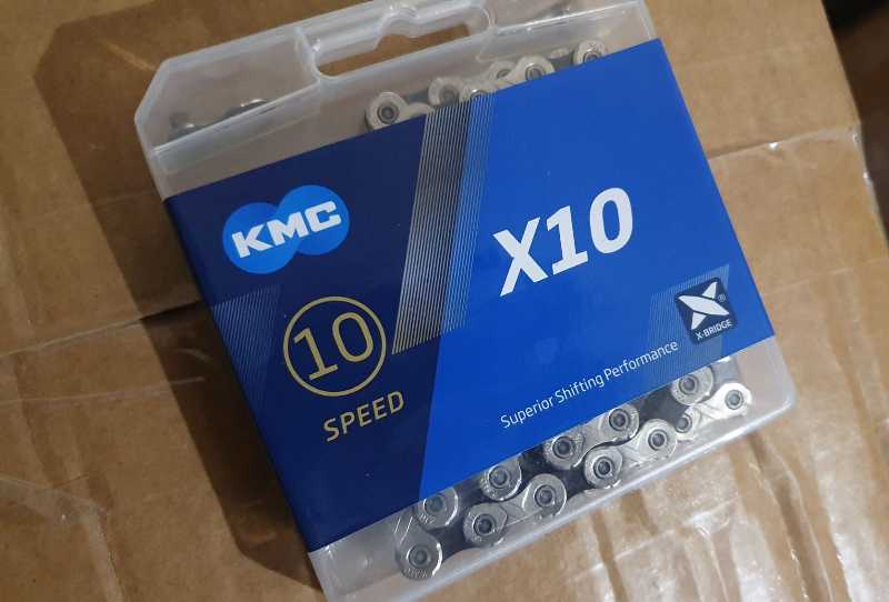 НОВАЯ 10ск. цепь KMC X10 с замком 116 звеньев