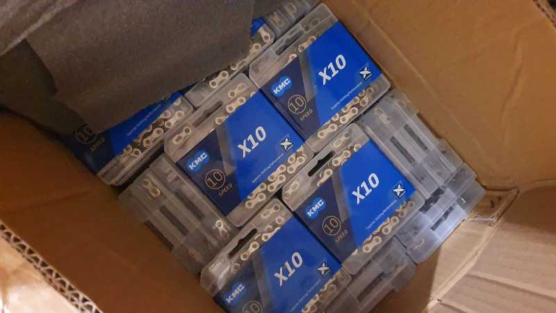 НОВАЯ 10ск. цепь KMC X10 с замком 116 звеньев