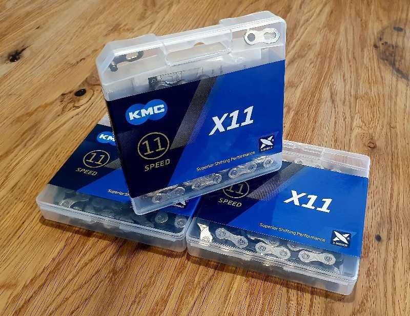 НОВАЯ 11ск. цепь KMC X11 с замком 118 звеньев