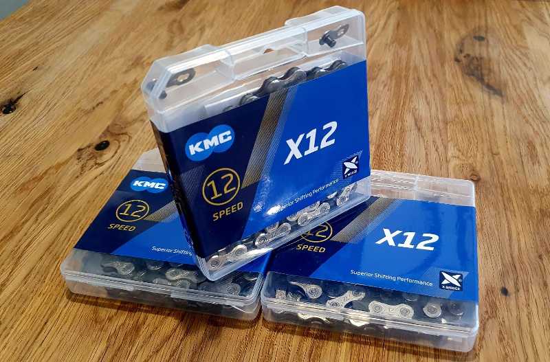 НОВАЯ 12ск. цепь KMC X12 с замком 126 звеньев
