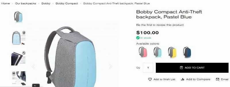 Оригинальный рюкзак XD Design Bobby Compact