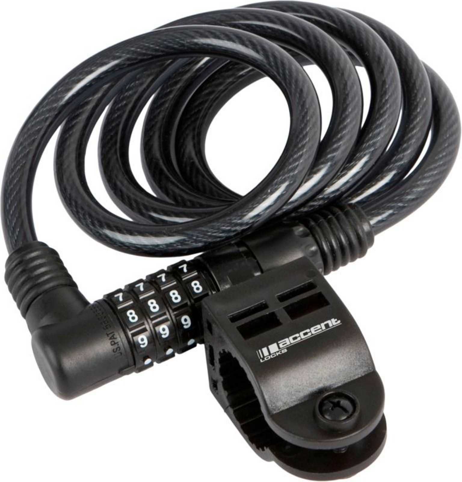 Замок с тросом Accent KEY LOCK, CODE LOCK