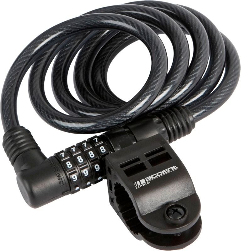 Замок с тросом Accent KEY LOCK, CODE LOCK