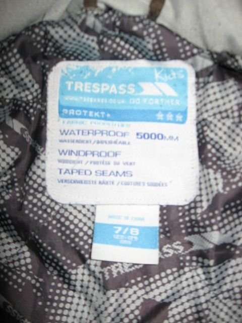 Мембранная детская лыжная куртка  Trespass на 122-128см