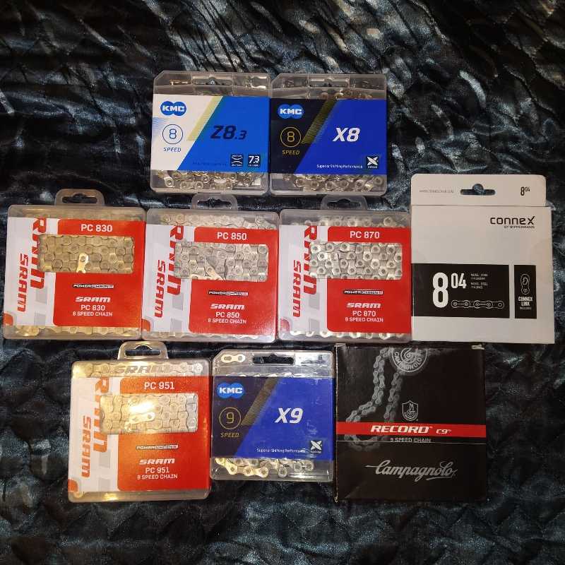 Цепи 1-6-7-8-9 Shimano  KMC CAMPAGNOLO SRAM  Conex калибр