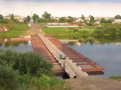 Понтонный мост через Западную Двину