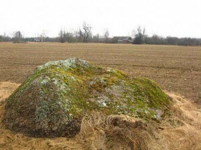 Культовый валун с лунками